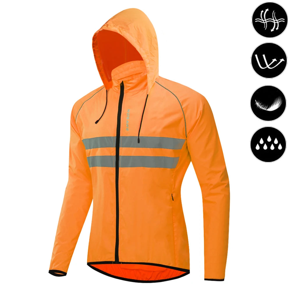 WOSAWE Men’s Packable Reflective Windproof Cycling Jacket